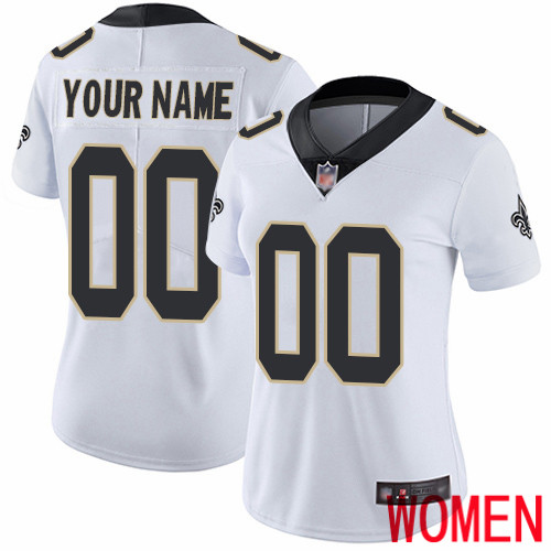 Limited White Women Road Jersey NFL Customized Football New Orleans Saints Vapor Untouchable->customized nfl jersey->Custom Jersey